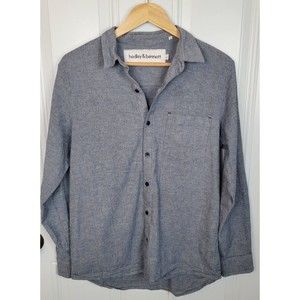 Hedley & Bennett Blue Collared Button Down Long Sleeve Shirt Size L